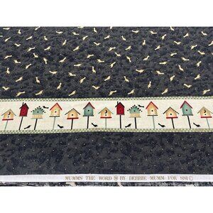 Debbie Mumm "Mumms The Word" Birdhouse Border Cotton Fabric 2.30 Yards x 42" W